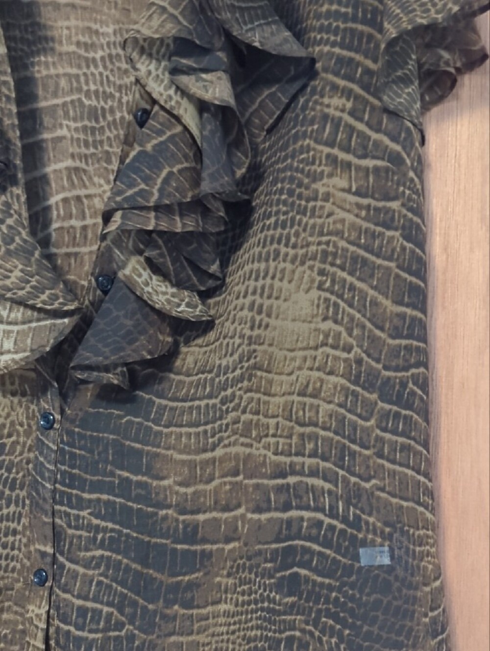 American Living Ruffle-Front Blouse - Picture 6 of 13